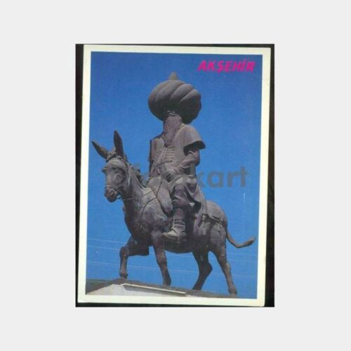 1980 Akşehir Nasrettin Hoca Konulu Kartpostal