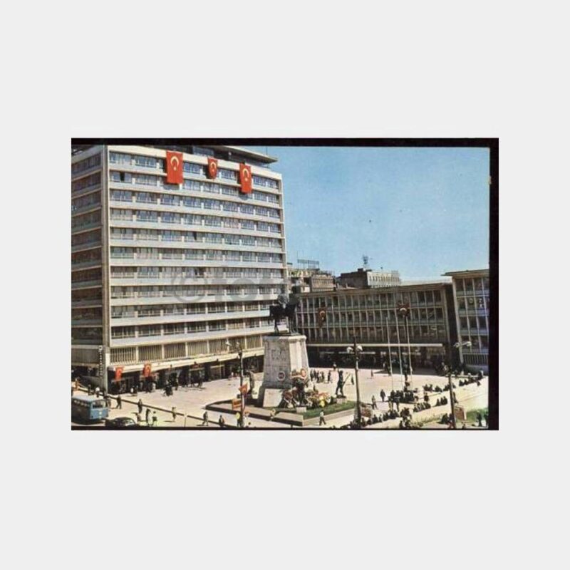 Ankara Ulus Meydanı ve Ata Heykel Kartpostal