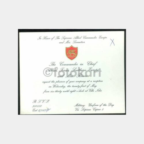 1969 Güney Avrupa Ordu - Konsolosluk Davetiyesi