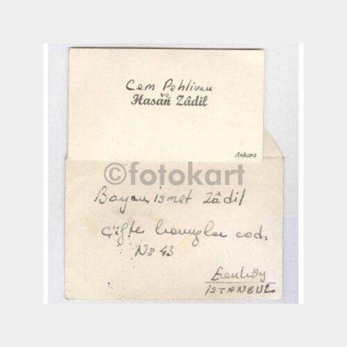 1965 Bayan İsmet Zadil Tebrik Zarfı ve Kartı