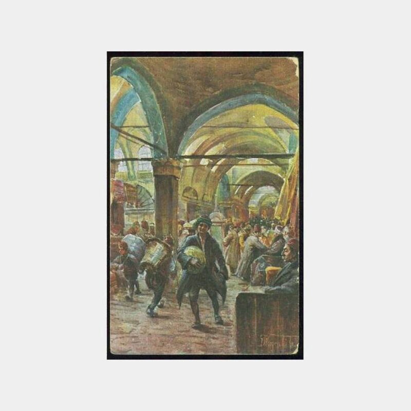 Meslekler Konulu Eski Kartpostal - Kapalıçarşı