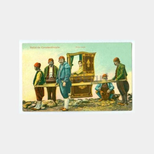 1900 Taht Taşıyan Hamal - Meslekler Kartpostal