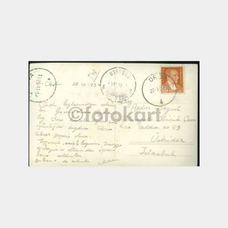 1952 Ordu Sahilleri Damgalı Fotoğraf - Görsel 2