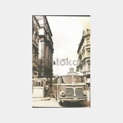 1955 Otobüs Tünel Yeni Baskı Reprodüksiyon Kartpostal