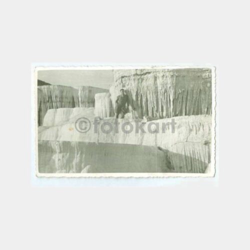 1960 Pamukkale Traverten Üzerinde Bay Fotoğraf