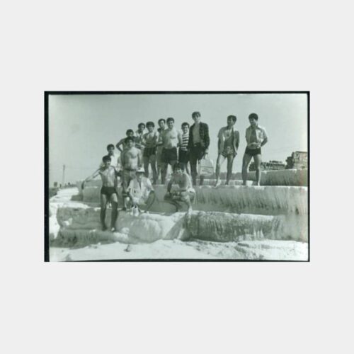 1973 Pamukkale Travertenler Üzerinde Grup Fotoğraf