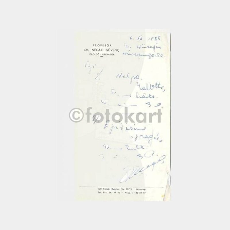1985 Dr. Necati Güvenç Reçetesi