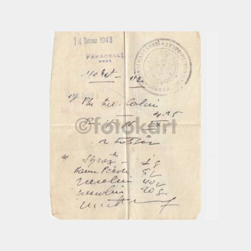 1943 Balat Musevi Hastanesi Reçetesi