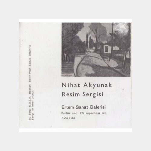1976 Nihat Akyunak Resim Sergisi Davetiyesi
