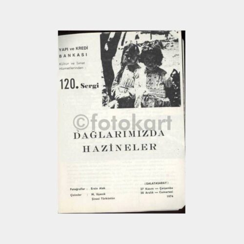 1974 Yapı Kredi 120. Sergi -Dağlarımızda Hazineler- Broşür Baskı