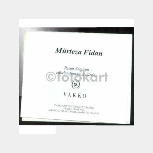 1992 Vakko - Mürteza Fidan Sergi Davetiyesi