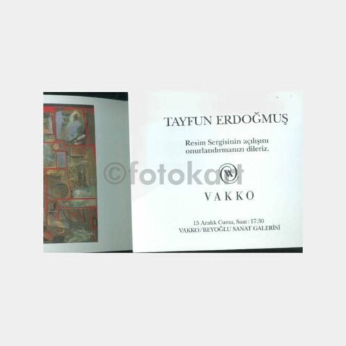 1989 Vakko - Tayfun Erdoğmuş Sergisi Davetiyesi