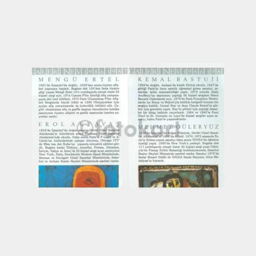 1986 Yılı Resim Sergileri Konulu Davetiyesi