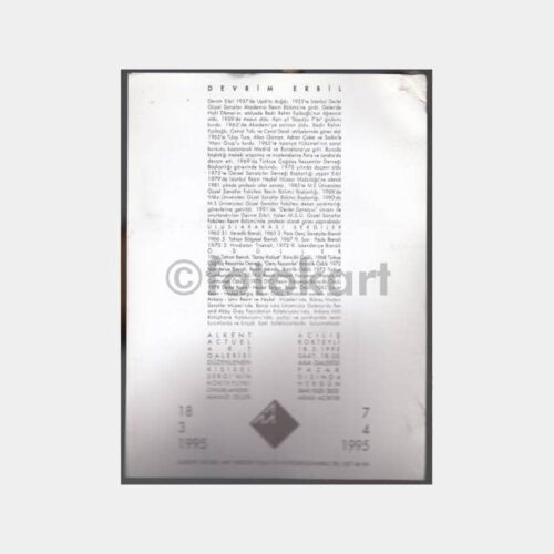 1995 Devrim Erbil Sanat Sergi Davetiyesi