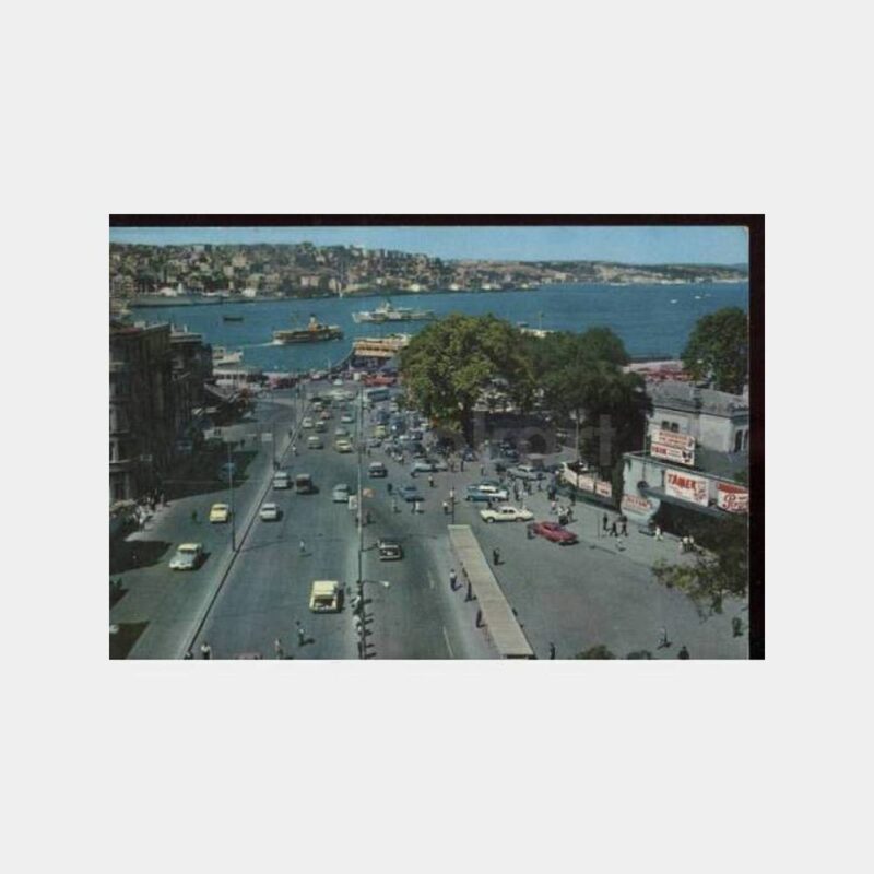 Sirkeci İstasyon ve İskele Görünüş Kartpostal