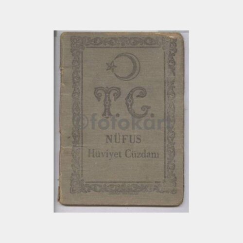 1939 Beyoğlu Nüfus İdaresi Nüfus Cüzdanı