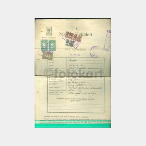 1938 Beyoğlu Şehit Muhtar Kira Kontratı