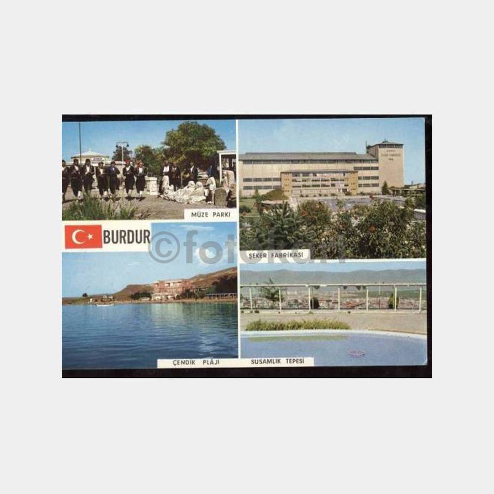 Burdur 4 Değişik Görünüş Kartpostal