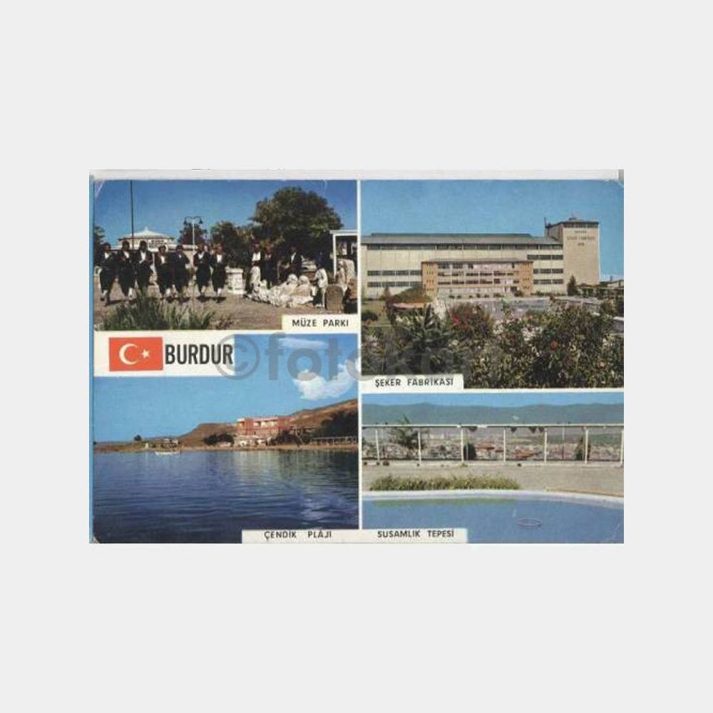 Burdur 4 Değişik Görünüş Kartpostal