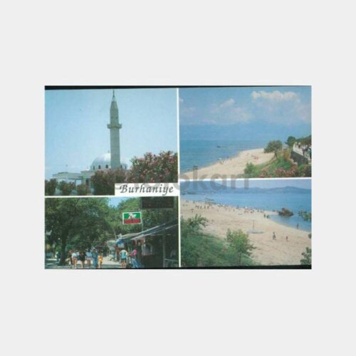 1980 Burhaniye 4 Görünüş Kartpostal