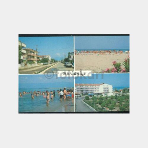 1980 Burhaniye 4 Görünüş Kartpostal