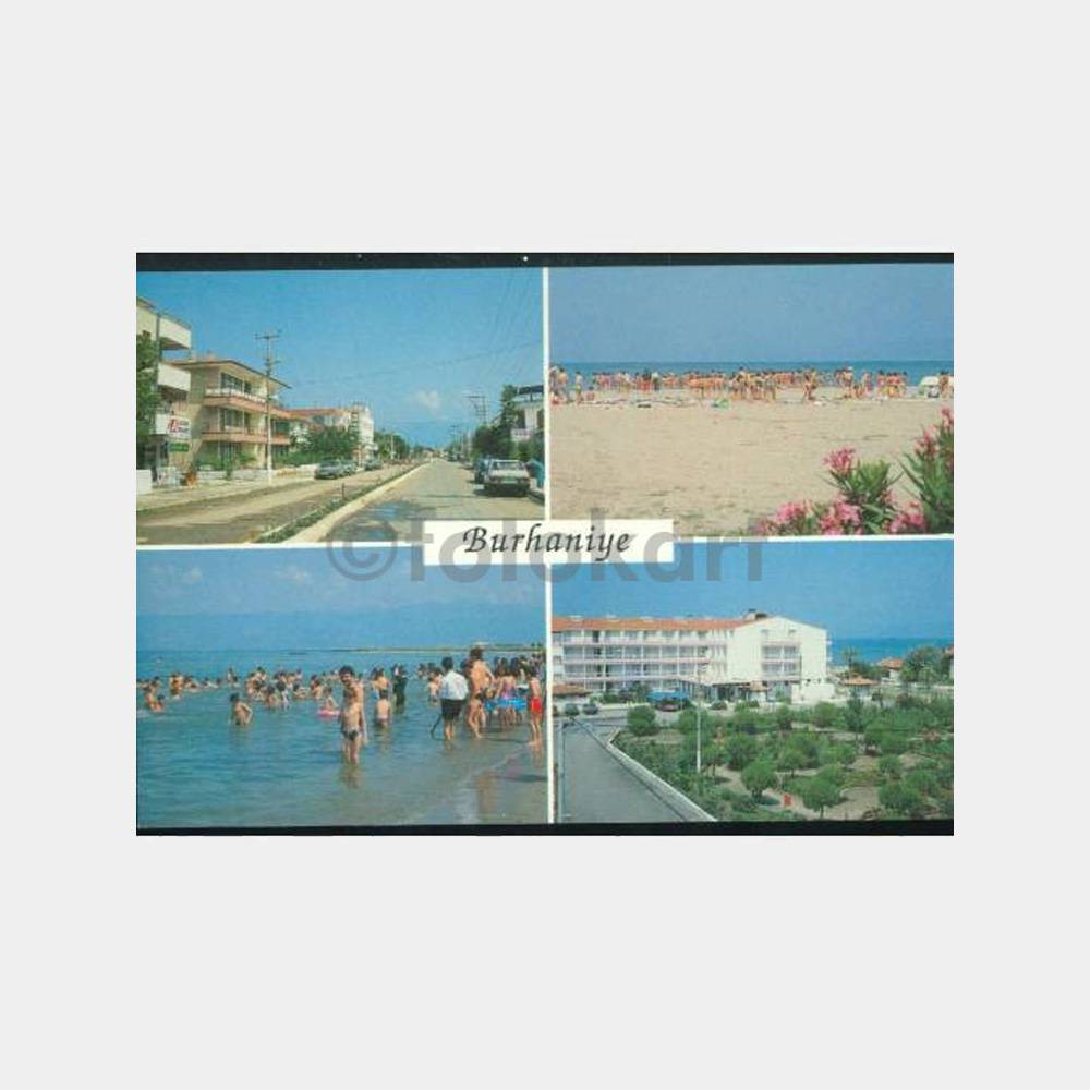 1980 Burhaniye 4 Görünüş Kartpostal
