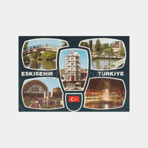 1968 Eskişehir 4 Görünüş Kartpostal