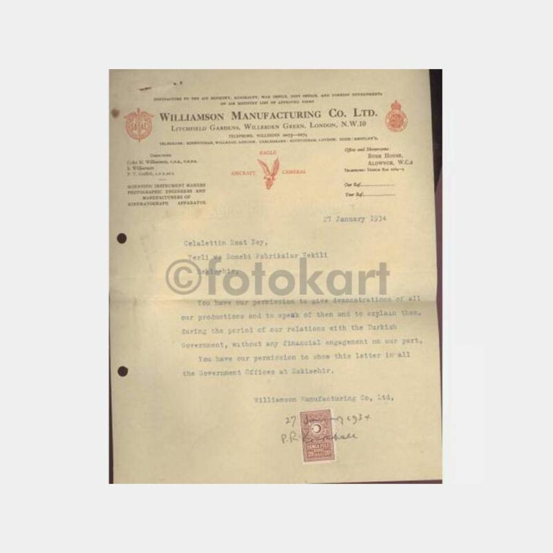 1934 Eskişehir Celalettin Esat-Fabrika Vekili Mektup-Yazı - Görsel 2