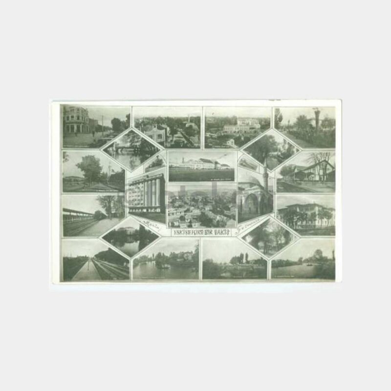1935 Eskişehir Parçalı Görünüş Kartpostal