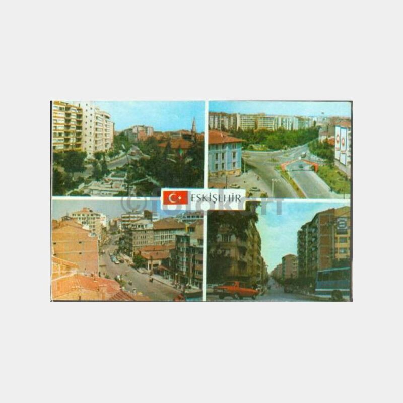 1973 Eskişehir 4 Görünüş Kartpostal