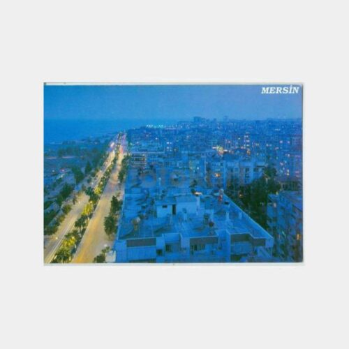 1980 Mersin Gece Görünüş Kartpostal