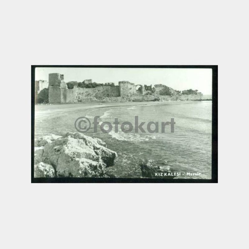 1960 Mersin Kızkalesi Görünüş Fotokart