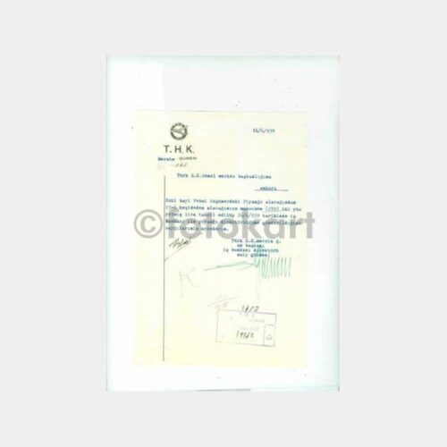 1930 Türk Hava Kurumu Mersin Şb Yazı