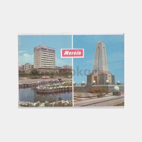 1980 Mersin Refah Anıtı ve Otel Görünüş Kartpostal