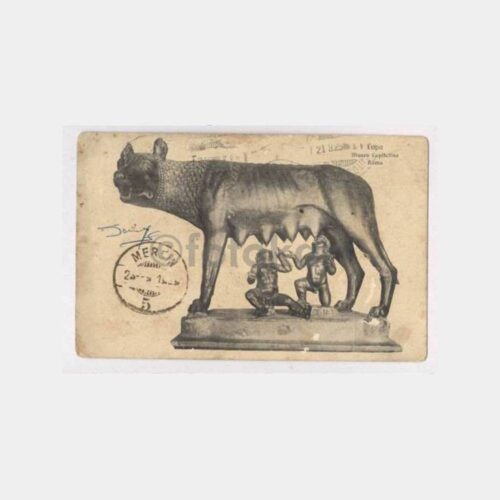 1929 Mersin Damgalı Yabancı Roma Kartpostal