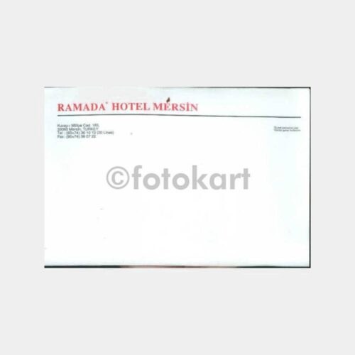 1990 Mersin Ramada Hotel Antetli Kağıdı