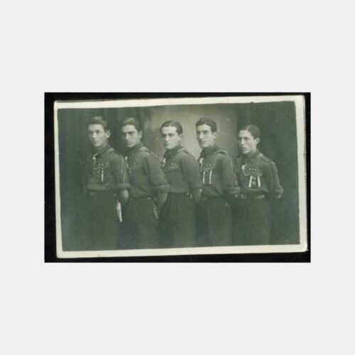 1933 Foto Yeni Dünya - İzciler Grup Stüdyo Fotoğraf