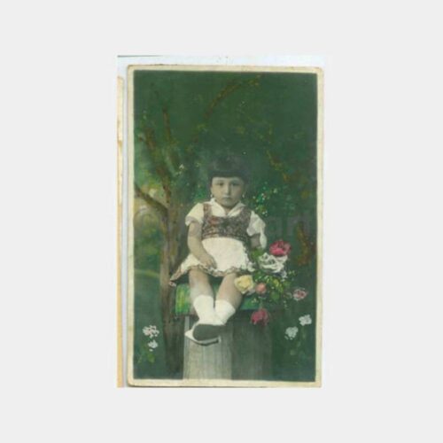 1930 Kız Çocuk Arka Plan Stüdyo Fotoğraf