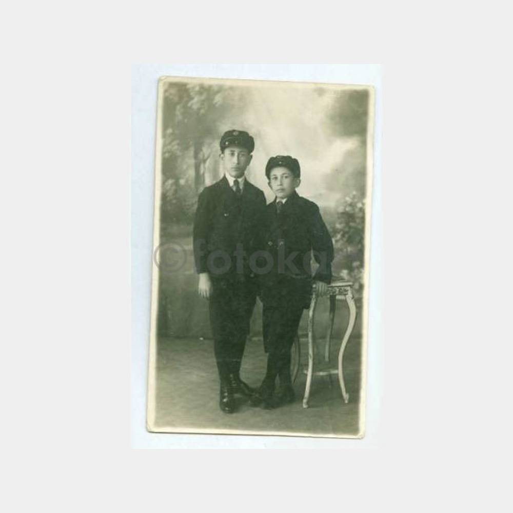 1928 Öğrenci Çocuklar Arka Plan Stüdyo Fotoğraf