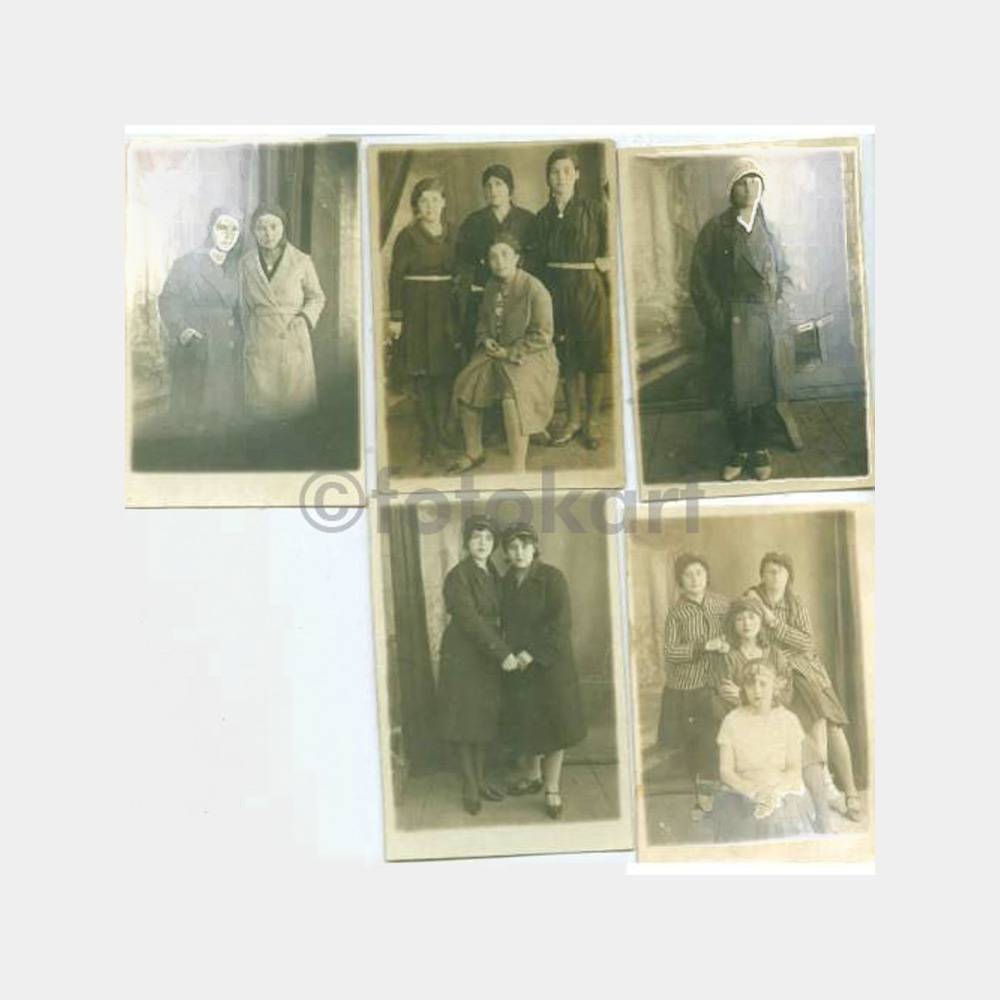 1930 Kız Öğrenciler 14 Adet Stüdyo Fotoğrafları - Görsel 2