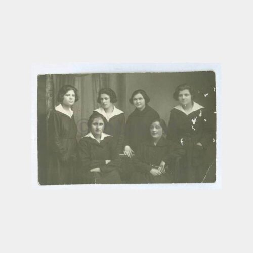 1929 Kız Öğrenciler Stüdyo Fotoğraf