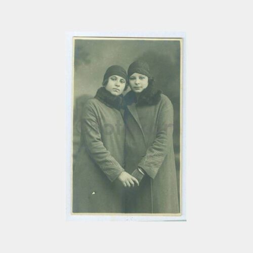 1928 İki Genç Kız Stüdyo Fotoğraf