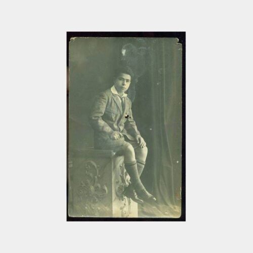 1929 Genç Delikanlı Öğrenci Stüdyo Fotoğraf