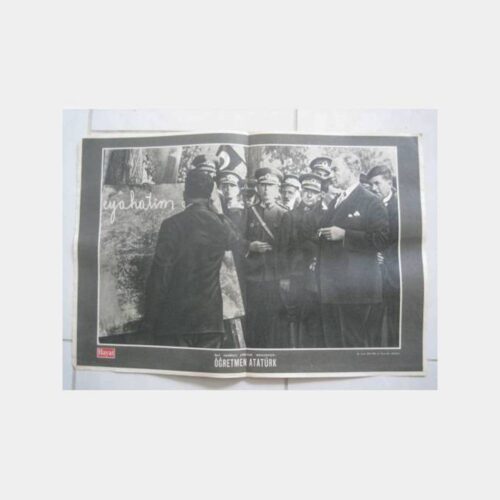 Öğretmen Atatürk Konulu - Tablo Baskı Resim