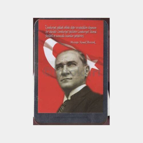 Atatürk Baskılı Masaüstü Kartpostal