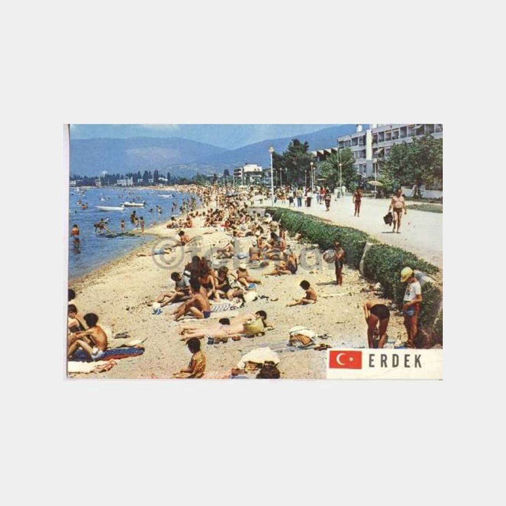 Erdek Sahil Plaj Görünüş Kartpostal