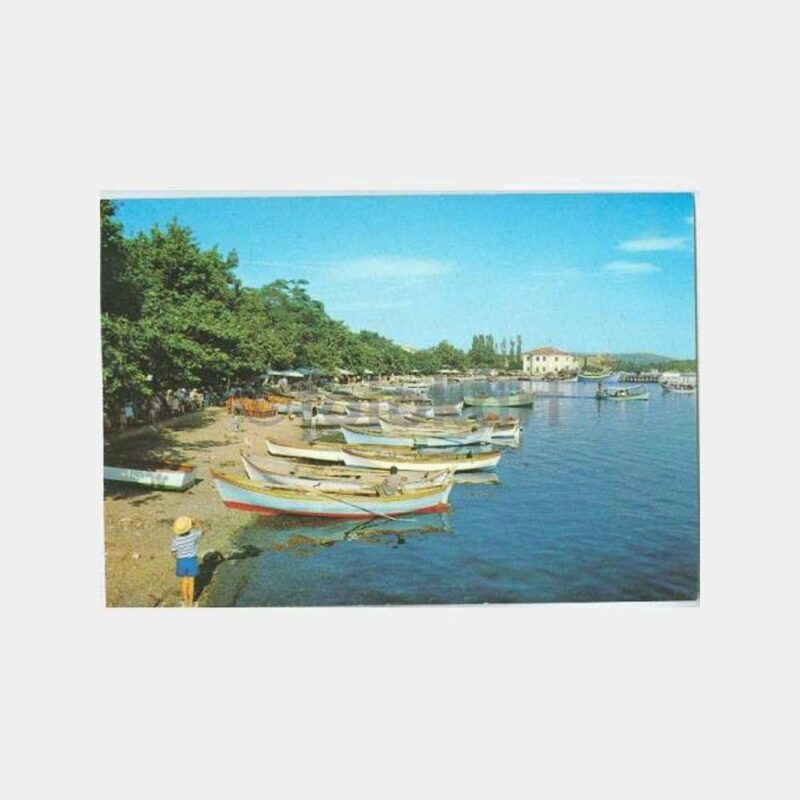 Erdek Sahilde Kayıklar Görünüş Kartpostal