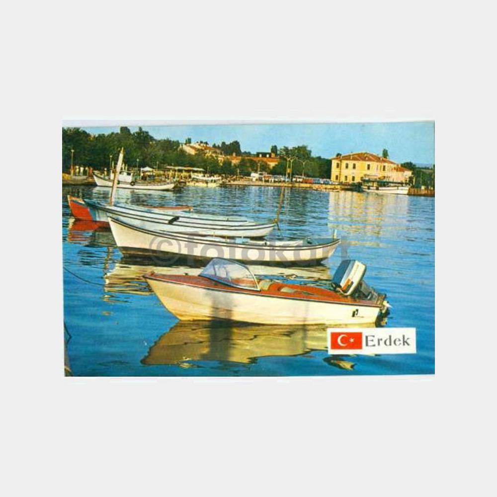 1970 Erdek Sahili Görünüş Kartpostal