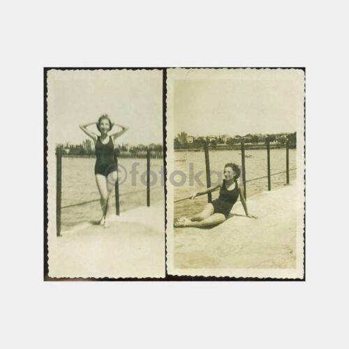 1940 Fenerbahçe İskele Mayolu Kadın Fotoğraf