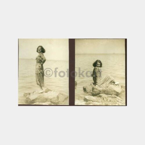 1938 Fenerbahçe Kayalıklar Kadın 2 Adet Fotoğraf